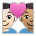 Couple with Heart: Man, Man, Light Skin Tone, Medium Skin Tone