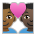 Couple with Heart: Man, Man, Medium-Dark Skin Tone, Dark Skin Tone