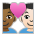 Couple with Heart: Man, Man, Medium-Dark Skin Tone, Light Skin Tone