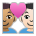 Couple with Heart: Man, Man, Medium Skin Tone, Light Skin Tone