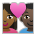 Couple with Heart: Woman, Man, Medium-Dark Skin Tone, Dark Skin Tone