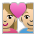 Couple with Heart: Woman, Man, Medium-Light Skin Tone