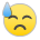 Downcast Face with Sweat