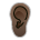 Ear: Dark Skin Tone