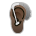 Ear with Hearing Aid: Dark Skin Tone