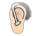 Ear with Hearing Aid: Light Skin Tone