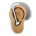 Ear with Hearing Aid: Medium Skin Tone