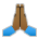 Folded Hands: Medium-Dark Skin Tone