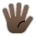 Hand with Fingers Splayed: Dark Skin Tone