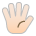 Hand with Fingers Splayed: Light Skin Tone