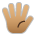 Hand with Fingers Splayed: Medium Skin Tone