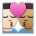 Kiss: Man, Man, Light Skin Tone, Medium Skin Tone