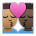 Kiss: Man, Man, Medium Skin Tone, Dark Skin Tone
