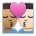 Kiss: Man, Man, Medium Skin Tone, Light Skin Tone