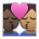 Kiss: Person, Person, Dark Skin Tone, Medium Skin Tone