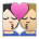 Kiss: Person, Person, Light Skin Tone, Medium-Light Skin Tone