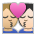 Kiss: Person, Person, Medium-Light Skin Tone, Light Skin Tone