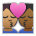Kiss: Person, Person, Medium Skin Tone, Medium-Dark Skin Tone