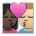 Kiss: Woman, Man, Dark Skin Tone, Medium-Light Skin Tone