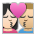 Kiss: Woman, Man, Light Skin Tone, Medium-Light Skin Tone