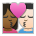Kiss: Woman, Man, Medium-Dark Skin Tone, Light Skin Tone