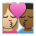 Kiss: Woman, Man, Medium-Light Skin Tone, Medium-Dark Skin Tone