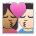 Kiss: Woman, Man, Medium Skin Tone, Light Skin Tone