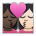 Kiss: Woman, Woman, Dark Skin Tone, Light Skin Tone