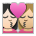 Kiss: Woman, Woman, Light Skin Tone, Medium-Light Skin Tone
