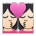 Kiss: Woman, Woman, Light Skin Tone