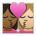 Kiss: Woman, Woman, Medium-Dark Skin Tone, Medium-Light Skin Tone