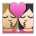 Kiss: Woman, Woman, Medium-Light Skin Tone, Light Skin Tone