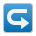 Left Arrow Curving Right