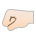 Left-Facing Fist: Light Skin Tone