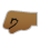 Left-Facing Fist: Medium-Dark Skin Tone