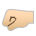 Left-Facing Fist: Medium-Light Skin Tone