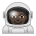 Man Astronaut: Dark Skin Tone