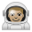 Man Astronaut: Medium-Light Skin Tone