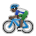 Man Biking: Dark Skin Tone