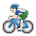 Man Biking: Light Skin Tone