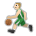 Man Bouncing Ball: Medium-Light Skin Tone