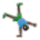 Man Cartwheeling: Dark Skin Tone