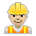 Man Construction Worker: Medium-Light Skin Tone