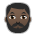 Man: Dark Skin Tone, Beard