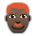 Man: Dark Skin Tone, Red Hair