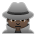 Man Detective: Dark Skin Tone