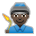 Man Factory Worker: Dark Skin Tone