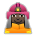 Man Firefighter: Dark Skin Tone