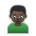 Man Frowning: Dark Skin Tone