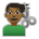 Man Getting Haircut: Medium-Dark Skin Tone